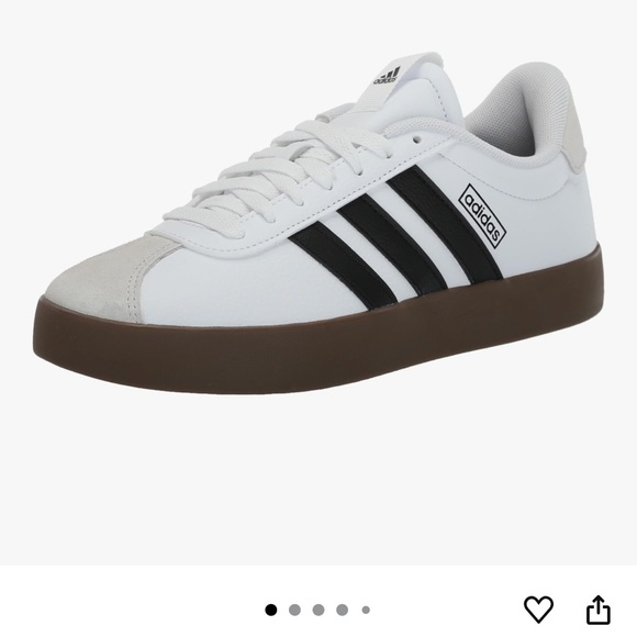 Adidas White and Black Suede Sneakers - Picture 1 of 13